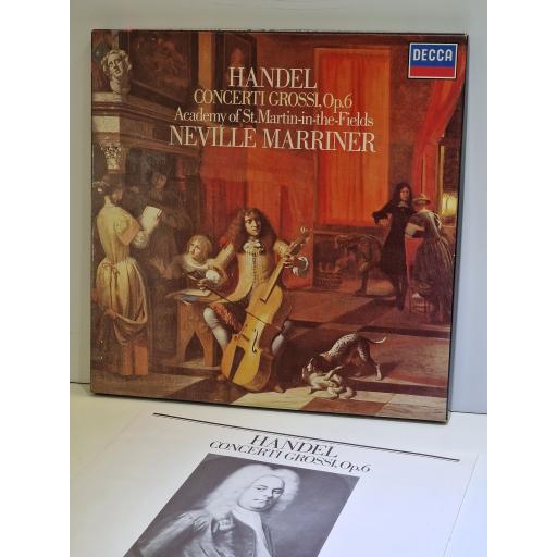 HANDEL, THE ACADEMY OF ST. MARTIN IN THE FIELDS, SIR NEVILLE MARRINER Concerti Grossi, Op. 6 3x12" LP set. 414260-1