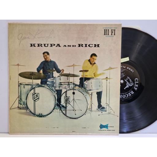 GENE KRUPA AND BUDDY RICH Krupa and Rich 12" vinyl LP. MGC684