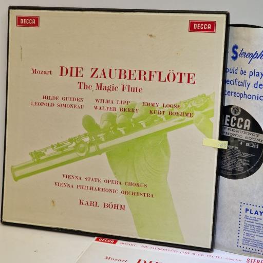 MOZART, KARL BOHM, VIENNA PHILHARMONIC ORCHESTRA Die Zauberflote-The Magic Flute 3x12" vinyl LP box set. SXL2215/7
