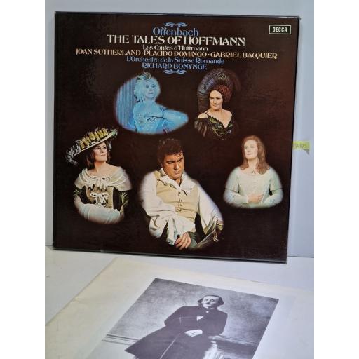 OFFENBACH, JOAN SUTHERLAND, RICHARD BONYNGIE, PLACIDO DOMINGO The Tales Of Hoffmann (Les Contes D'Hoffmann) 3x12" vinyl LP box set. SET545-7