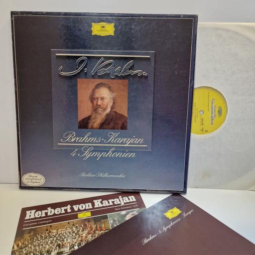 KARAJAN, BRAHMS, BERLINER PHILAHARMONIKER 4 Symphonien 4x12" vinyl LP box set. 2740193
