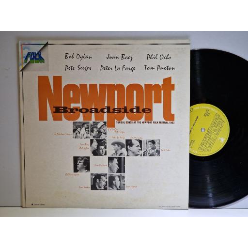 VARIOUS FT. BOB DYLAN, JOAN BAEZ, TOM PAXTON Newport Broadside 12" vinyl LP. ORL8196