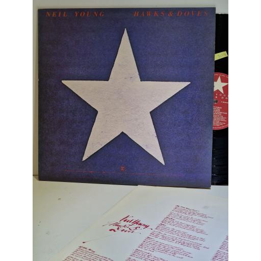 NEIL YOUNG Hawks & Doves 12" vinyl LP. K54109