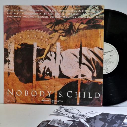 VARIOUS FT. VAN MORRISON, ELTON JOHN, BEE GEES, EDIE BRICKELL, STEVIE WONDER Nobody's Child - Romanian Angel Appeal 12" vinyl LP. WX353