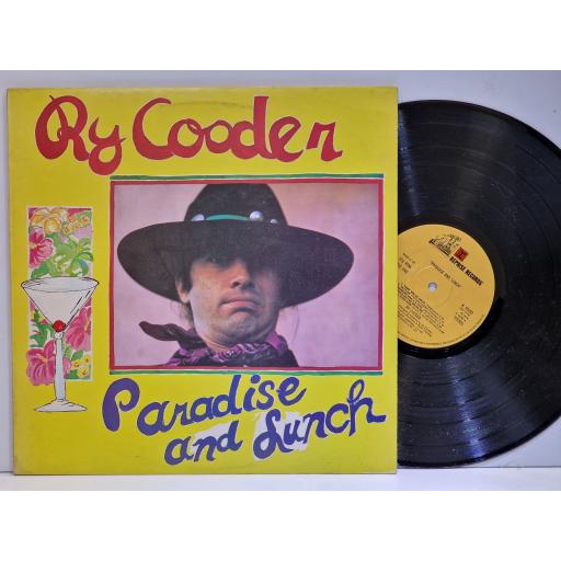 RY COODER Paradise and lunch 12" vinyl LP. K44260