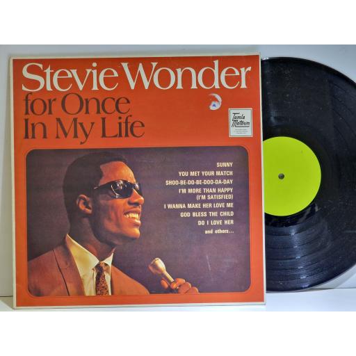 STEVIE WONDER For once in my life 12" vinyl LP. STMS5074