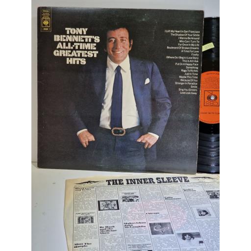 TONY BENNETT Tony Bennett's All Time Greatest Hits 12" vinyl LP. 68200