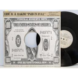 ERIC B. & RAKIM Paid in full, 12" vinyl SINGLE. 12BRW78