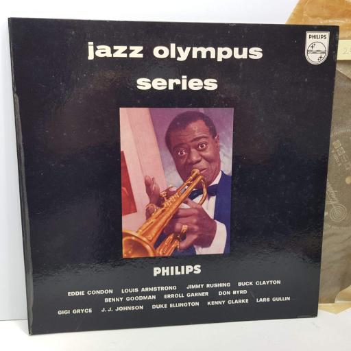 Jazz olympus series, 10" vinyl LP compilation. B13201R. Various artists inc' Eddie Condon, Louis Armstrong, Don Byrd,JJ Johnson etc etc