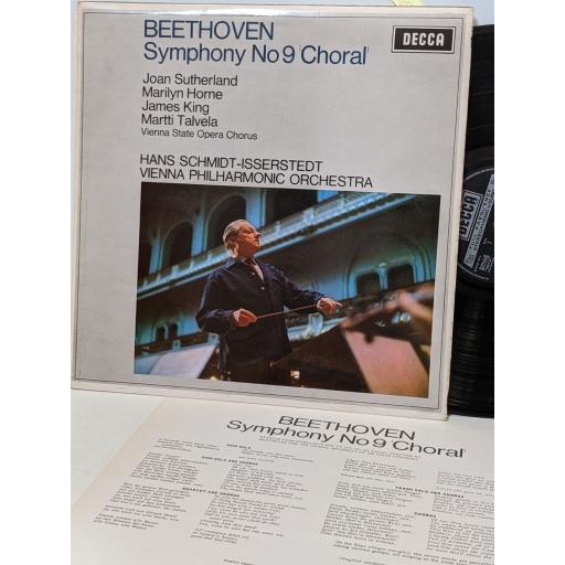 BEETHOVEN - HANS SCHMIDT-ISSERSTEDT conducting the VIENNA PHILHARMIC ORCHESTRA Symphony no.9 in d minor op.125 "choral", 12" vinyl LP. SXL6233