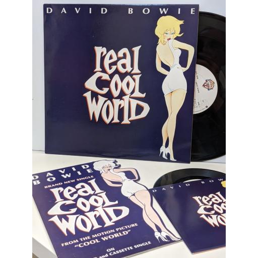 DAVID BOWIE Real cool world (remixes), 7" & 12" vinyl SINGLE. W0127