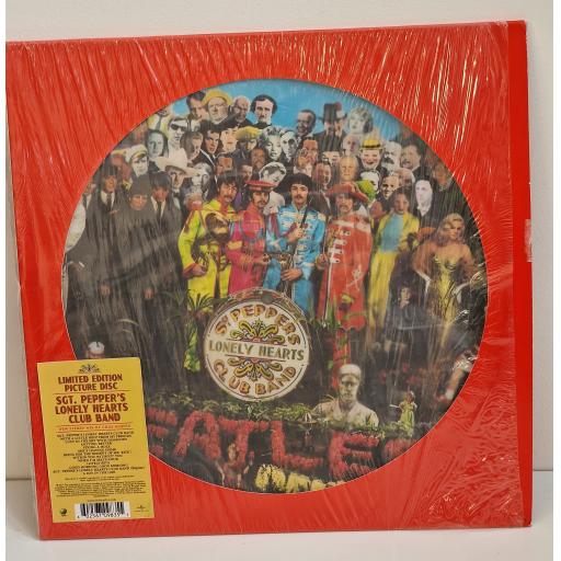 THE BEATLES sgt. peppers lonely hearts club band, picture disc. NOTES, NEW STEREO MIX BY GILES