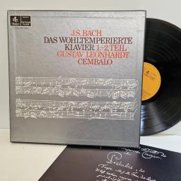 JOHANN SEBASTIAN BACH & GUSTAV LEONHARDT Das Wohltemperierte Klavier, 1 + 2 Teil 5x 12" vinyl LP box set. HMI73106