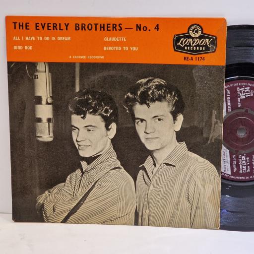 THE EVERLY BROTHERS The Everly Brothers No.4 7" vinyl EP. RE-A1174