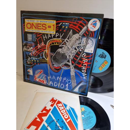 VARIOUS FT. MANFRED MANN, THE BEACH BOYS, QUEEN, KATE BUSH, JIMI HENDRIX Ones On 1/Radio One's 21st Birthday Souvenir Disc 2x12" vinyl LP, 7" single. REF693