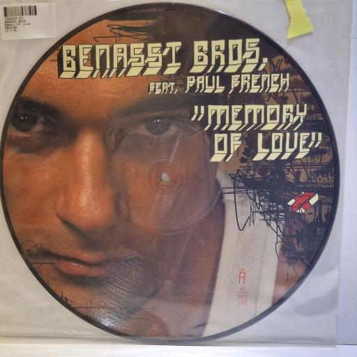 BENASSI BROS. FT. PAUL FRENCH Memory of love 12" picture disc single. 982 228-8