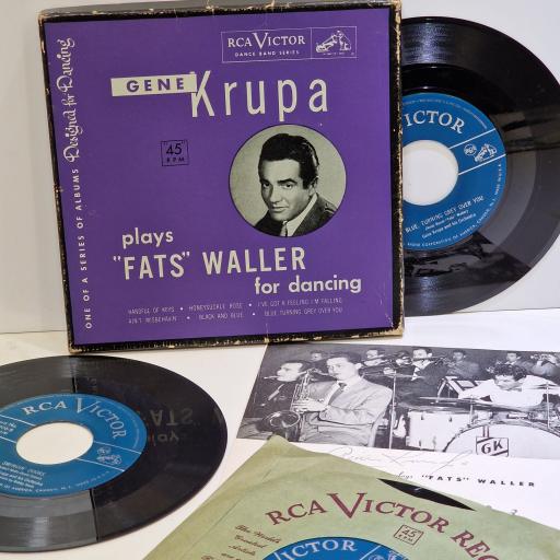 GENE KRUPA Gene Krupa plays "Fats" Waller for dancing 3x 7" vinyl box set. WP281