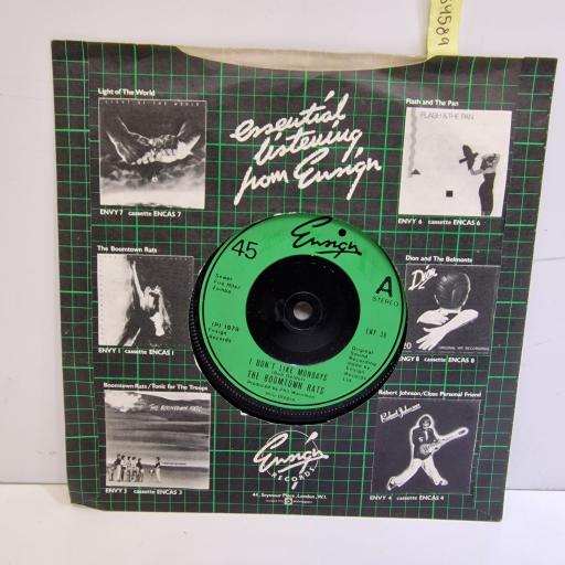 THE BOOMTOWN RATS I don't like Mondays 7" single. ENY30