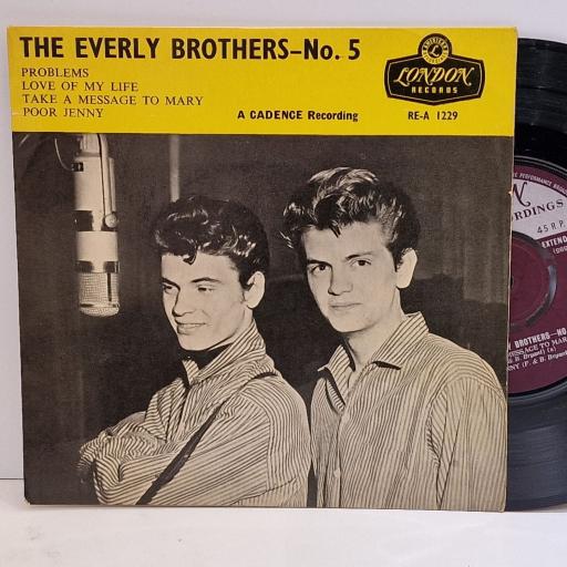 THE EVERLY BROTHERS The Everly Brothers No.5 7" vinyl EP. RE-A1229