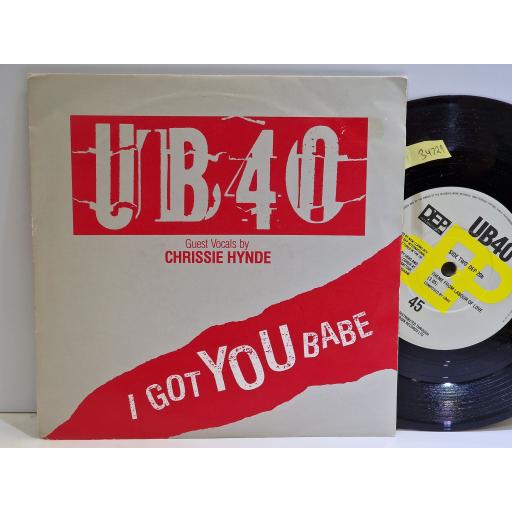 UB40 FT. CHRISSIE HYNDE I got you babe 7" single. DEP20
