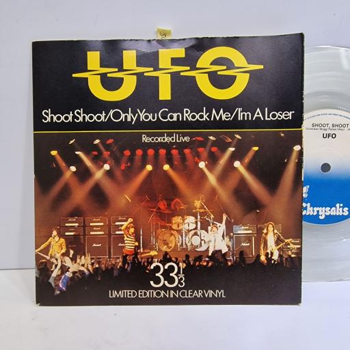 UFO Shoot Shoot 7" single transparent vinyl . CHS2318