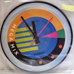 VARIOUS FT. JERRY KELLER, JELLYBEAN, SALT 'N' PEPA Swatch Megamix 7" picture disc EP. SW 191