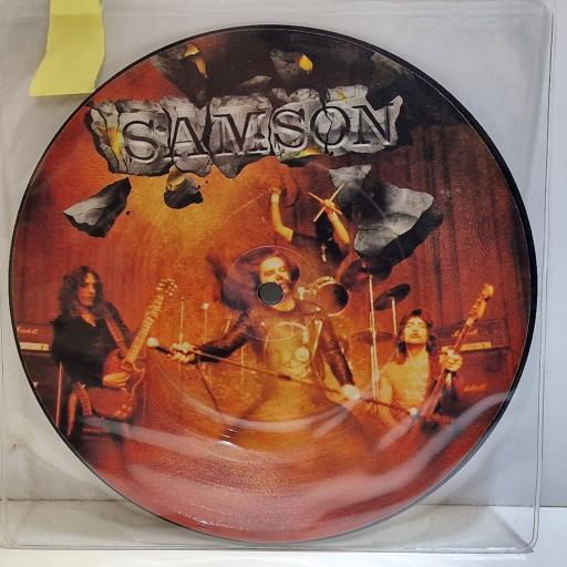 SAMSON Riding with the angels 7" picture disc single. RCA67