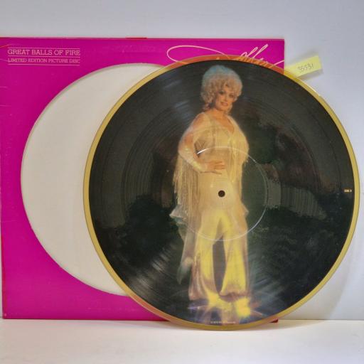 DOLLY PARTON Great balls of fire 12" Limited Edition picture disc LP. CPL1-3413