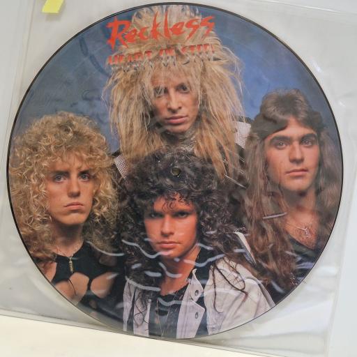 RECKLESS Heart of steel 12" picture disc LP. HMAPD6