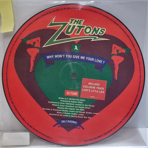 THE ZUTONS Why won't you give me your love? 7" picture disc single. DLT046
