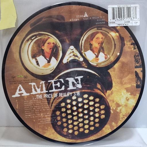 AMEN The price of reality 7" picture disc single. VUS180