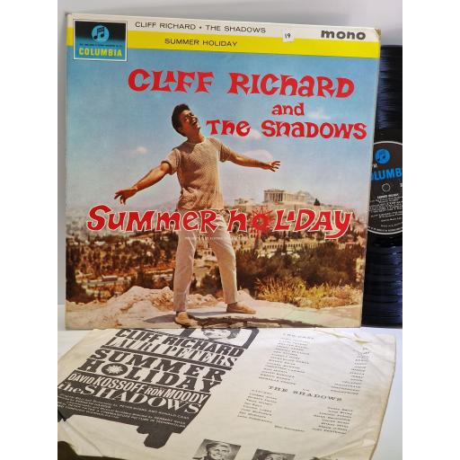 CLIFF RICHARD AND THE SHADOWS Summer holiday 12" vinyl LP. 33SX1472