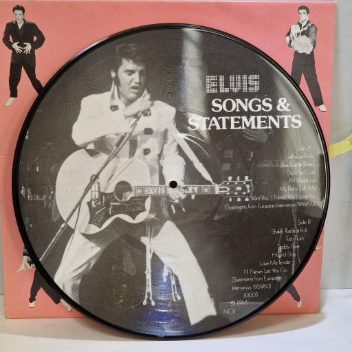 ELVIS PRESLEY Songs & statements 12" picture disc LP. 83005