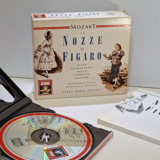 MOZART, TADDEI, SCHWARZKOPF, MOFFO, COSSOTTO, WACHTER, PHILHARMONIA CHORUS, PHILHARMONIA OPERA, CARLO MARIA GIULINI Le Nozze Di Figaro 2x compact disc. 7632662