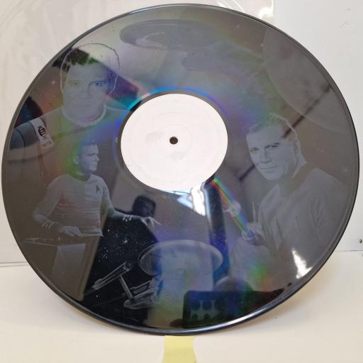 STAR TREK Captain James T Kirk & Enteprise 12" laser etched vinyl LP.