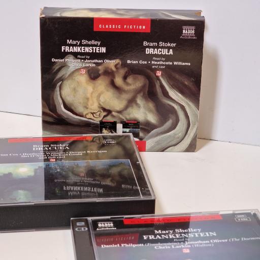 MARY SHELLEY & BRAM STOKER Frankenstein, Dracula 3x compact disc audiobook. NAXX24112