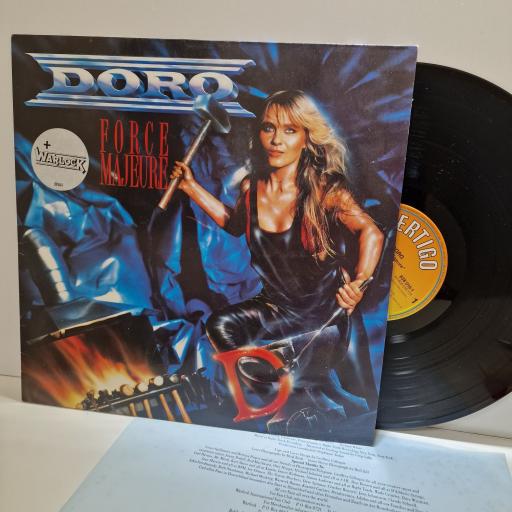 DORO Force Majeure 12" vinyl LP. 838016-1