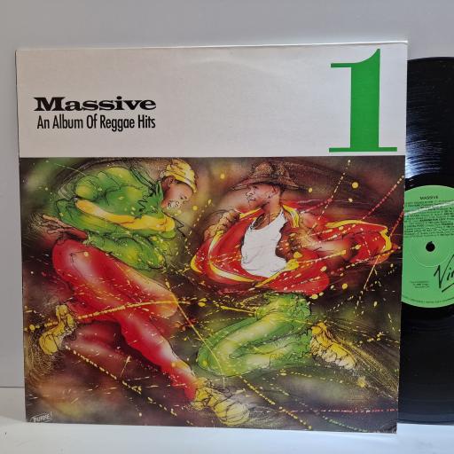 VARIOUS FT. BARRINGTON LEVY, SMILEY CULTURE, PATO, JAH SCREECHY Massive 1: An Album Of Reggae Hits 12" vinyl LP. V2346