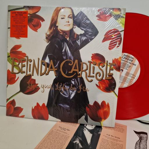 BELINDA CARLISLE Live Your Life be Free 12" Limited edition Red Vinyl. LP. DEMREC308