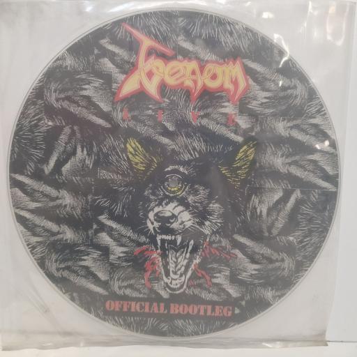 VENOM Live Official Bootleg 12" picture disc LP. APKPD12