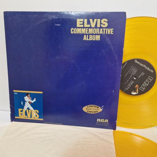 ELVIS PRESLEY Elvis Commemorative Album 2x12" YELLOW GOLD vinyl LP. DPL2-0056