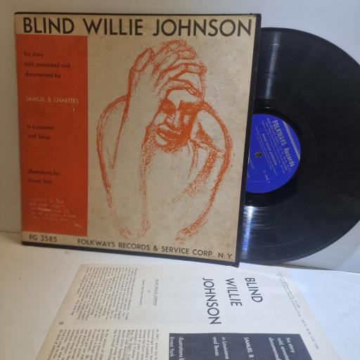 BLIND WILLIE JOHNSON His Story 12" vinyl LP. FG3585