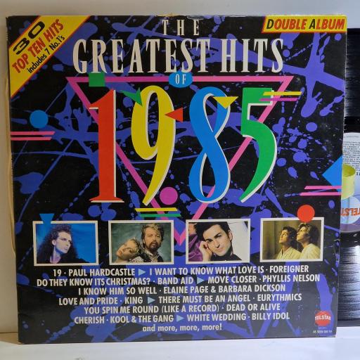 VARIOUS FT. EURYTHMICS, WHAM!, BAND AID, BILLY IDOL, BRONSKI BEAT, PAUL YOUNG The greatest hits of 1985 2x12" vinyl LP. STAR2269