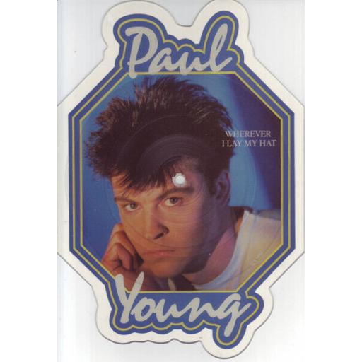 PAUL YOUNG Wherever i lay my hat (that's my home), Broken man, 7" shaped vinyl SINGLE. WA3371