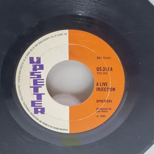 UPSETTERS A live injection 7" single. US-313