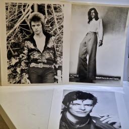 DAVID BOWIE 3 x black and white photographic prints. Mick Rock