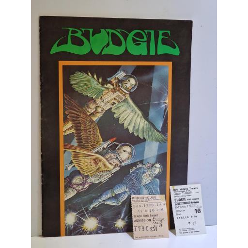BUDGIE Official 1976 Tour programme and ticket stubs
