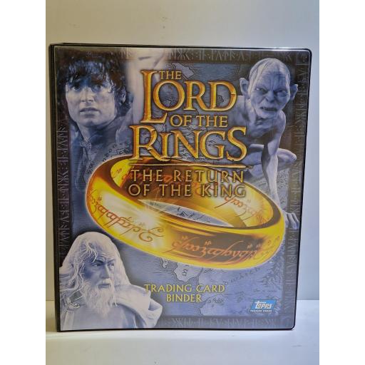 THE LORD OF THE RINGS The Return Of The King trading card binder + 347 COLLECTABLE TOPPS TRADING CARDS merchandise.