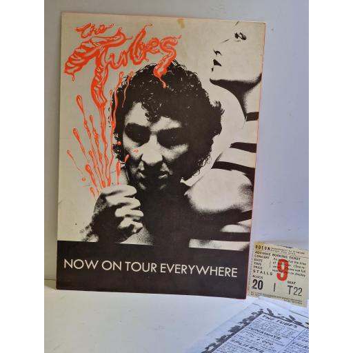 THE TUBES Now On Tour Everywhere 1977 Tour programme merchandise.