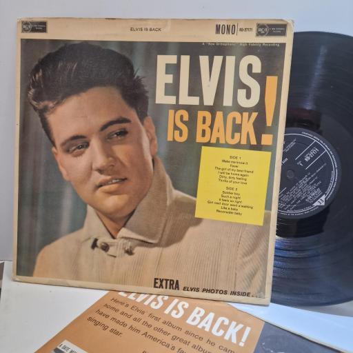 ELVIS PRESLEY Elvis is back 12" vinyl LP. RD-27171